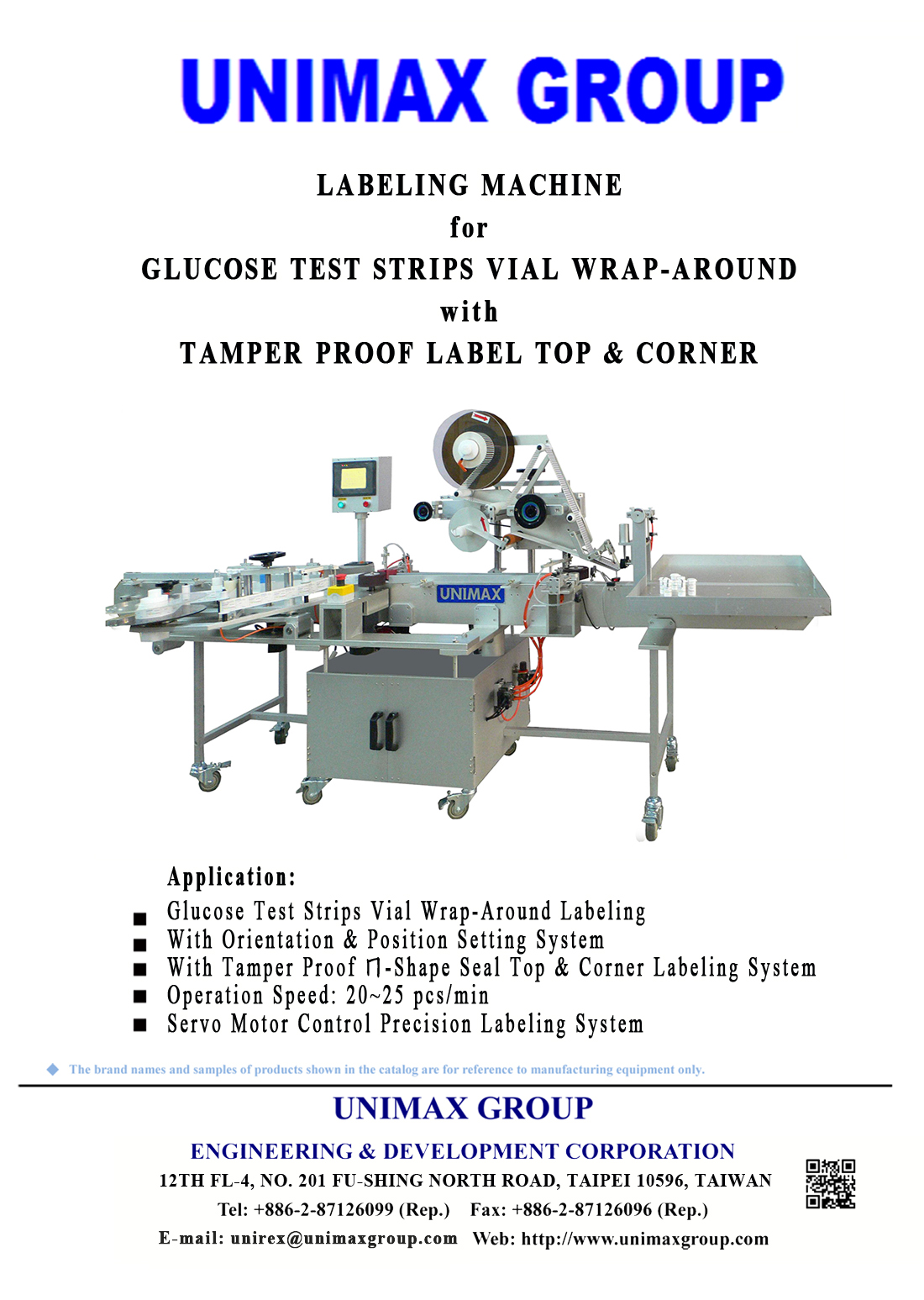 Glucose Test Strips Vial Wrap-Around with Tamper Proof Label Top & Corner Labeling Machine